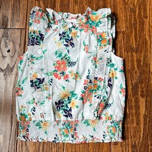 Janie and Jack Floral Ruffle Shirt- size 5
